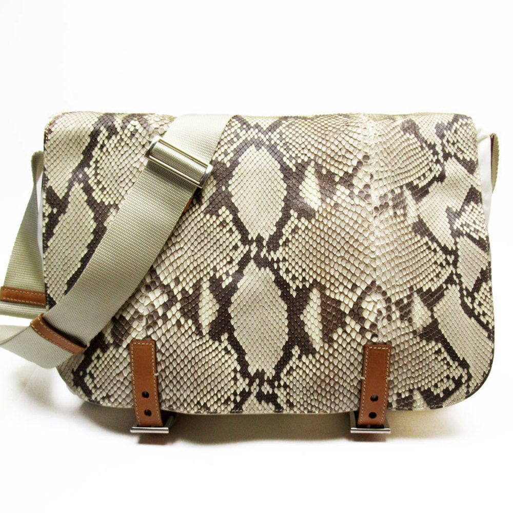 Prada Crossbody Shoulder Bag Python/Nylon White X… - image 1